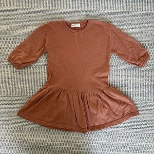 H&M Copper/Dusty Rose Knit Sweater Dress